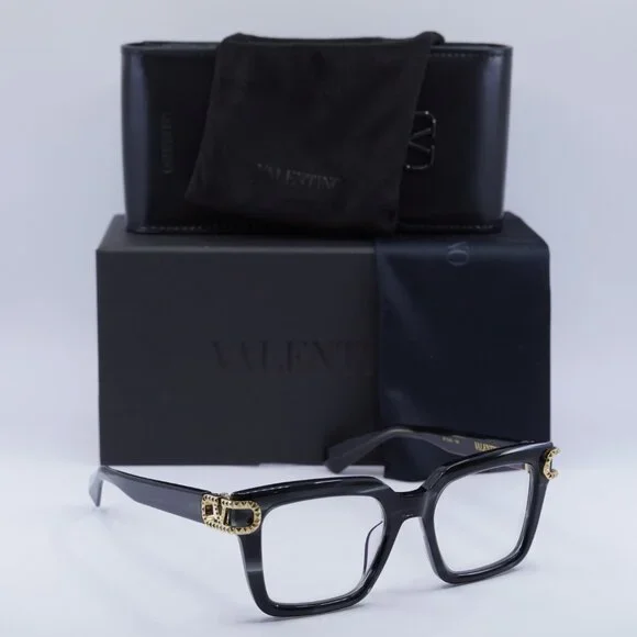 Valentino SIDE VLX-131A Square Eyeglasses - Shiny Black 51mm